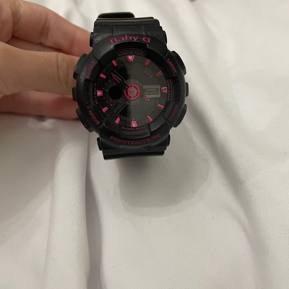 black and pink baby g shock